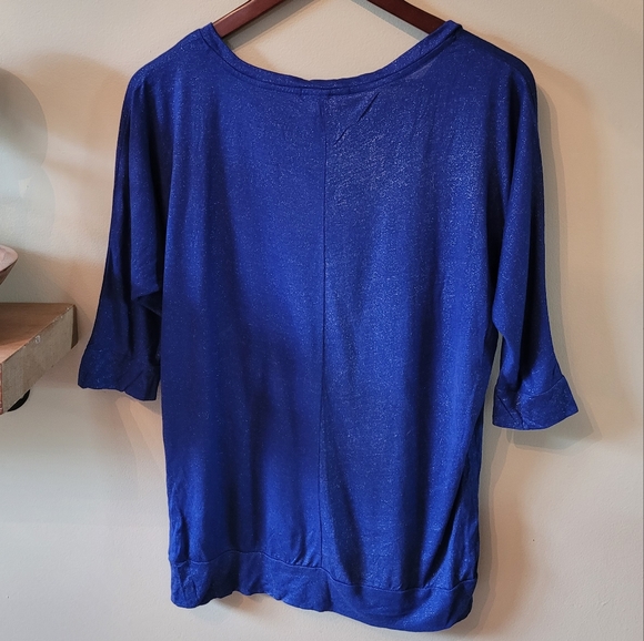 CLEARANCE NEW Shimmery Blouson Top - Picture 2 of 2